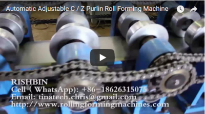 Rolo ajustável automático do Purlin de C / Z que forma a máquina